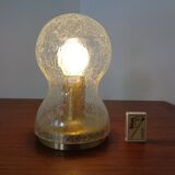 Iceglass & Brass Table Lamp from Doria Leuchten, 1960s