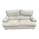 High-end 2-seater sofa duvivier beige nubuck velvet 155cm
