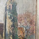 Oil painting on canvas 1920s signed
