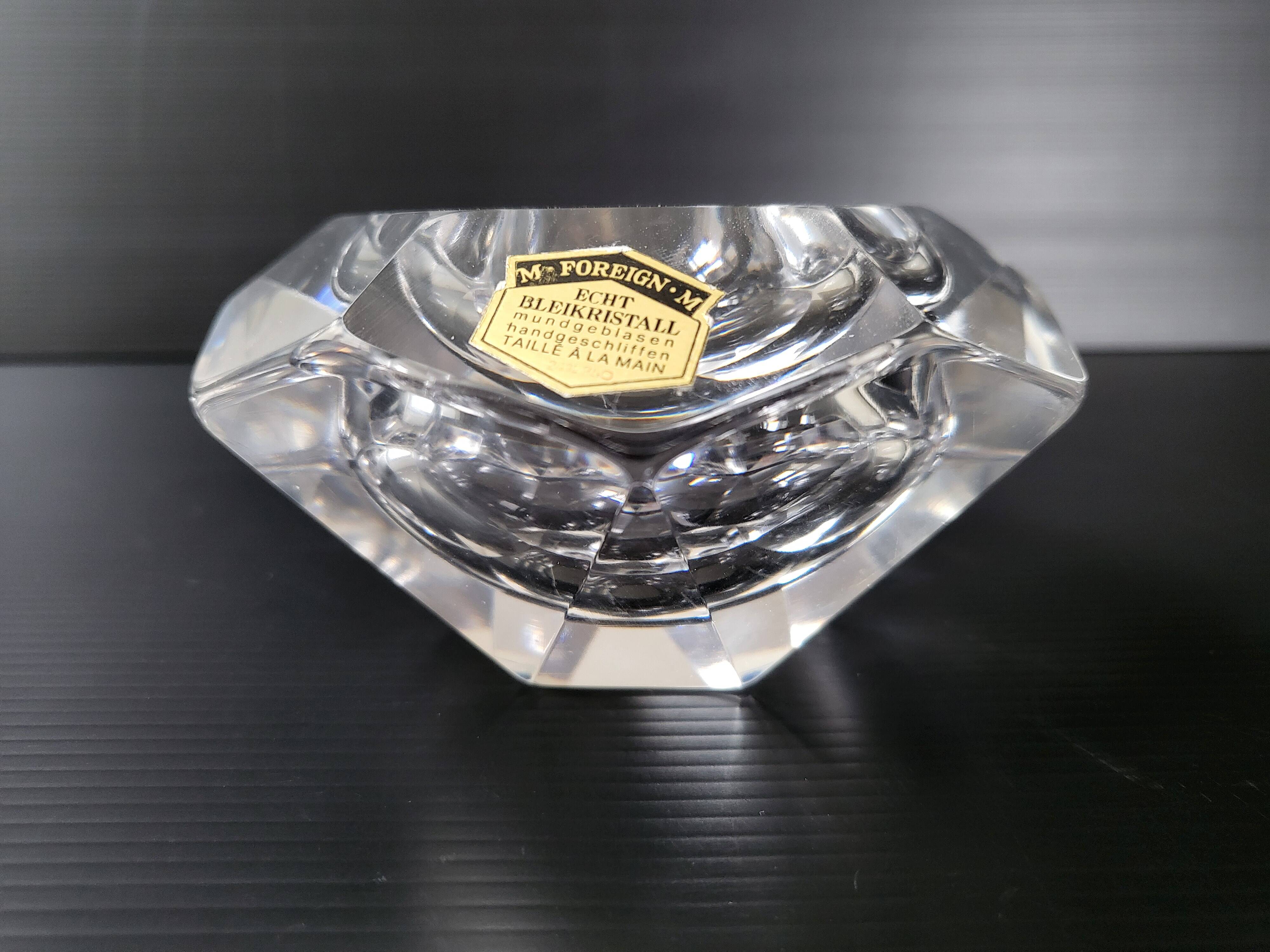 Vintage crystal ashtray