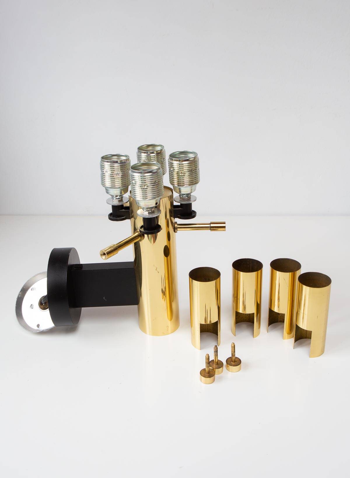 German "space age" appliques in gilded brass Bega Bloom (4 AVAILABLE).