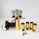 German "space age" appliques in gilded brass Bega Bloom (4 AVAILABLE).