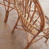 Three vintage rattan chairs