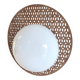 Wooden design wall lights and opaline globe - mid 20th century.