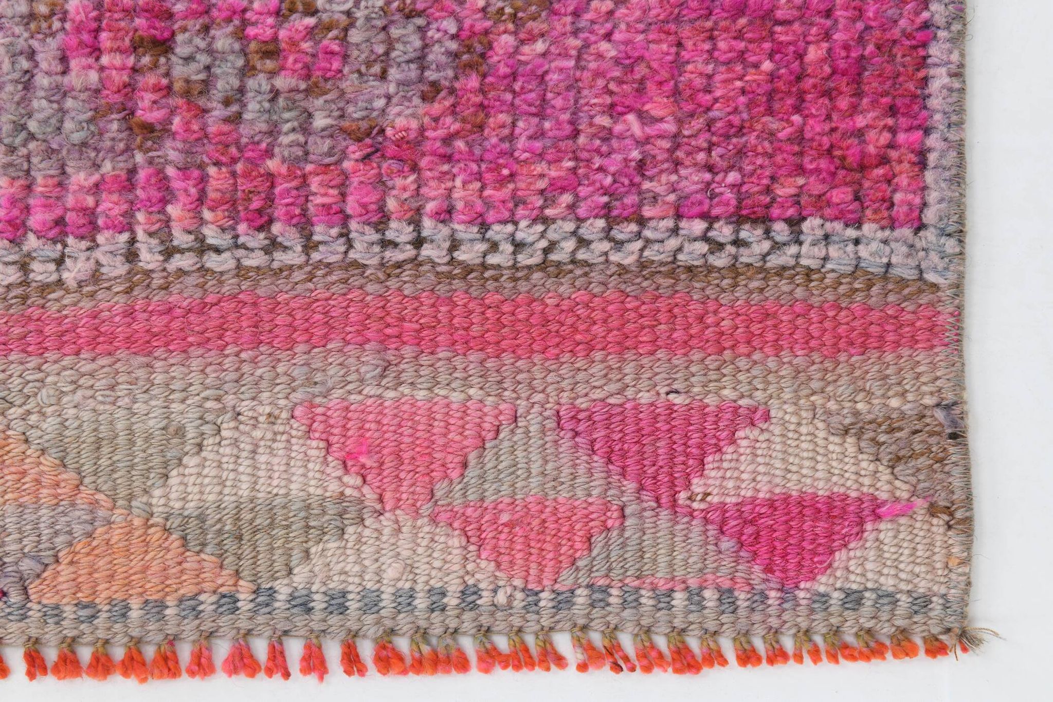 3x12 Pink Persian Vintage Runner Rug, 92x355Cm SK 18193
