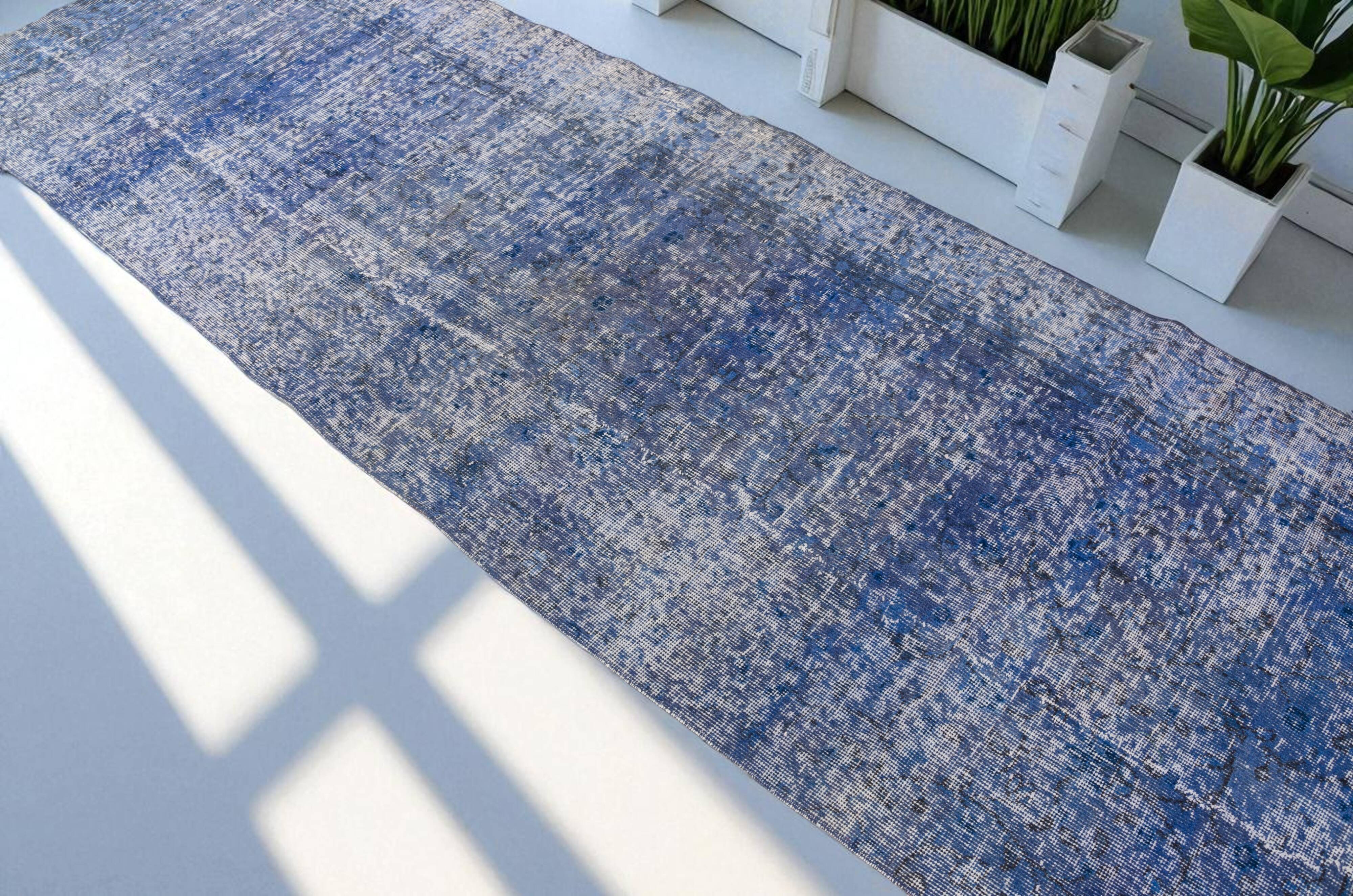 Blue Hallway Turkish Runner Rug sku1070