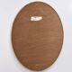 Large old oval gold leaf mirror, beveled, 64cm