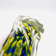 Vase Josef Hospodka Chřibská Macchia Blue Yellow Bohemian Glass 60s