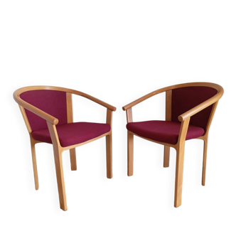 Pair of Scandinavian armchairs by Magnus Olesen, Denmark