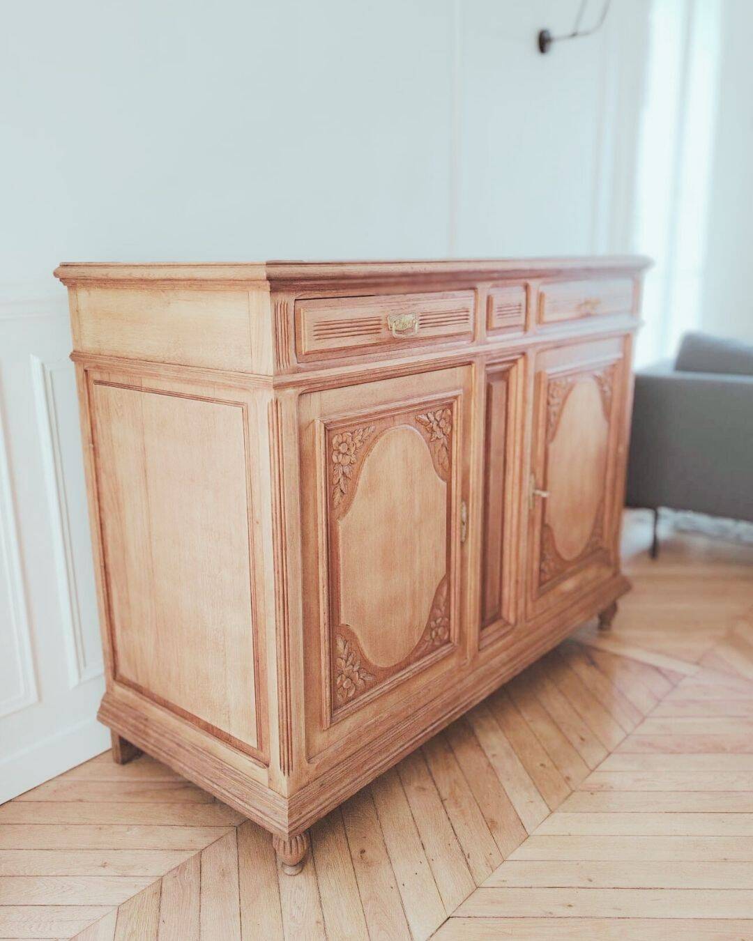 Renovated antique sideboard, country style.