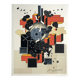 Alain le yaouanc, the fire, 1978. original lithograph signed in pencil.