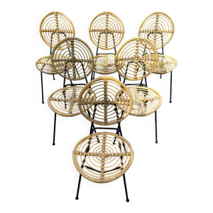 Set de 6 chaises en métal - thonet