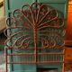 Peacock rattan headboard