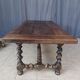 Table de ferme Louis XIII en noyer 19ème