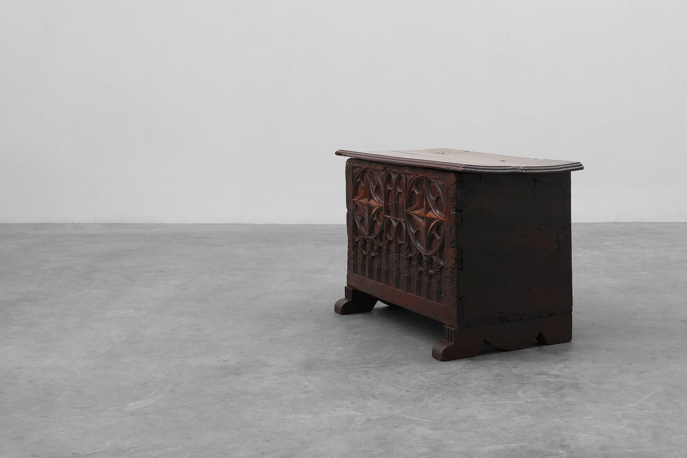 16th Century Gothic Carved Oak Chest, France