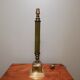 Vintage lamp with wove paper lampshade and velvet