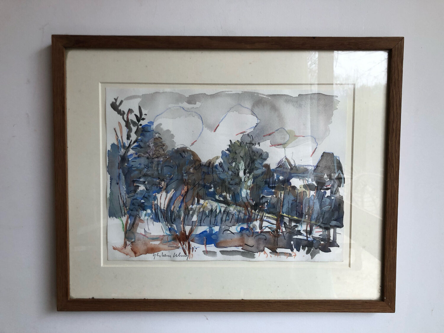 Watercolor landscape Ghislain Uhry