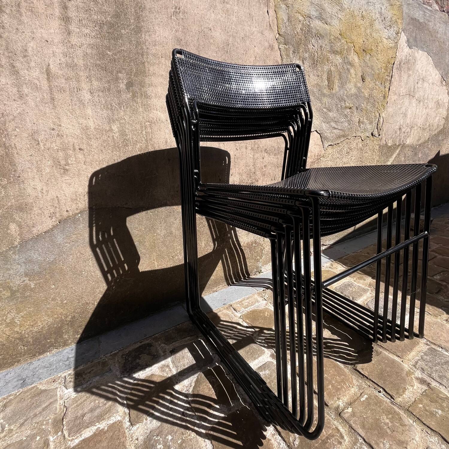 2 Italian chairs Full Metal - 1980
