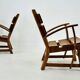 Paire de fauteuils lounge brutalistes en chêne massif par Dittmann & Co., 1970s