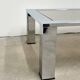 Rectangular coffee table in chromed metal and smoked glass, circa 1970