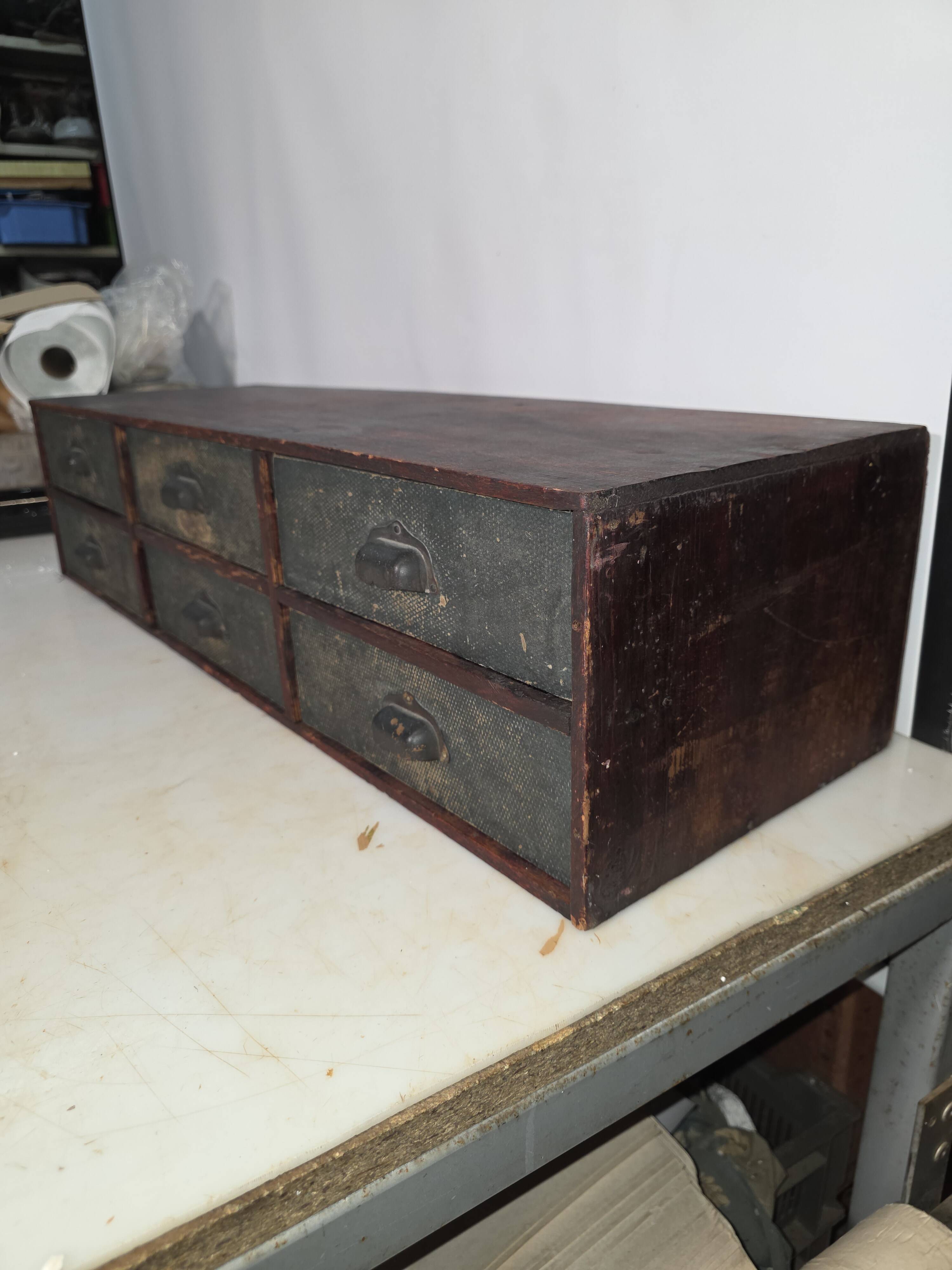 Antique workshop drawer unit from the 1920s.