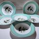 Lot de 6 assiettes oiseaux