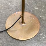 Vintage Hollywood Regency floor lamp in German brass by Florian Schulz.