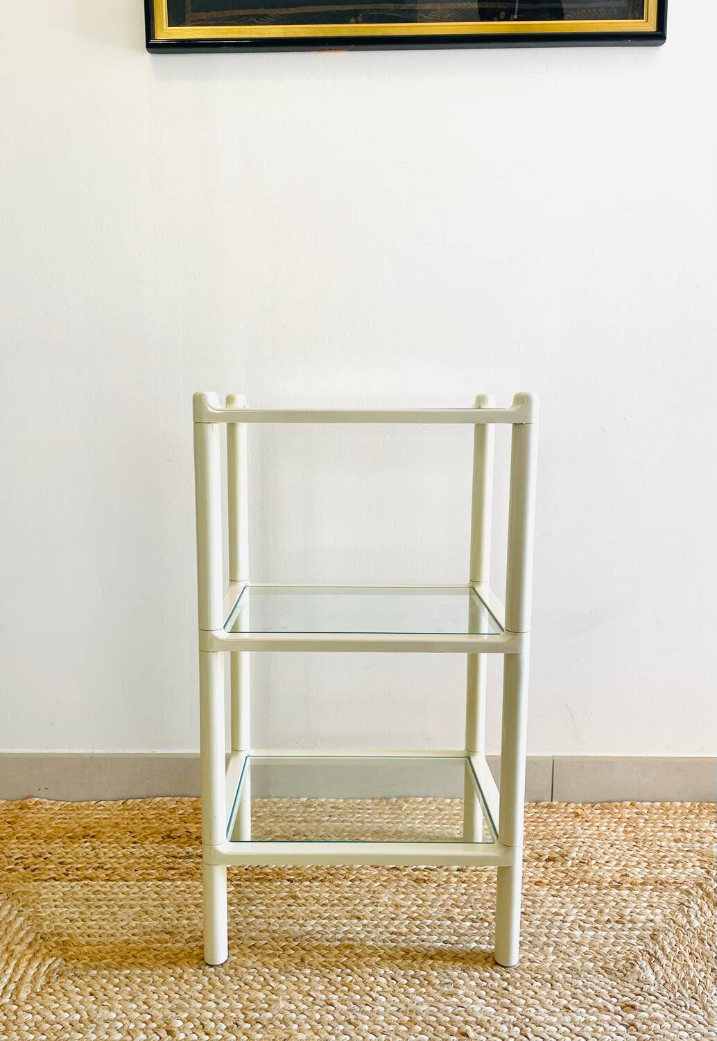 Off-white Bakelite shelf by Makio Hasuike for Gedy 1970