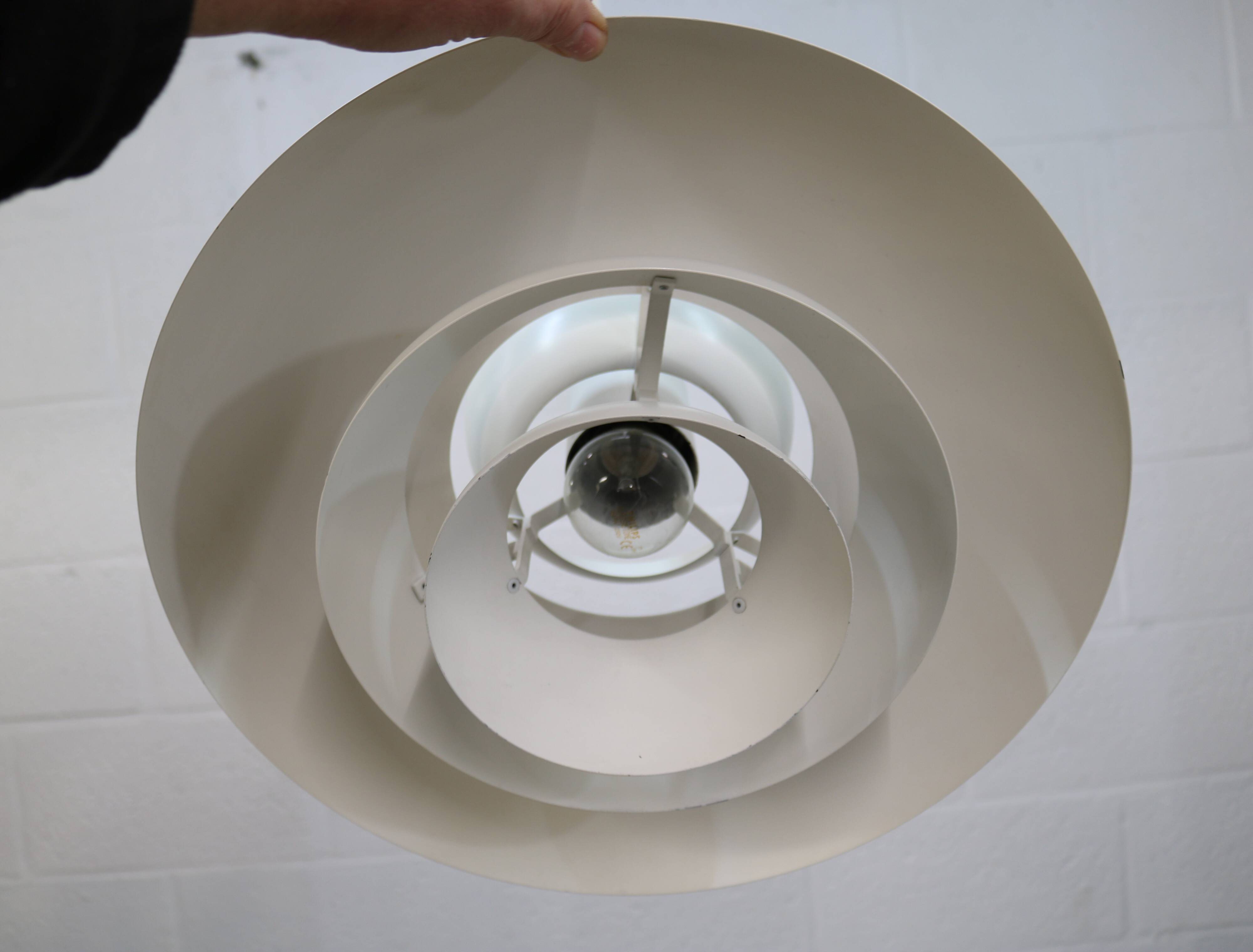 Original white Danish pendant lamp - Fog and Morup by Jo Hammerborg - Model