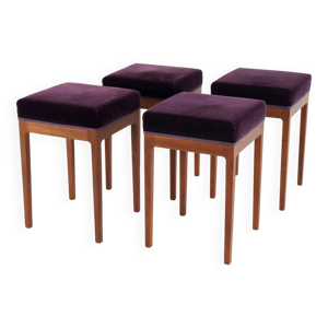 lot de 4 tabourets vintage