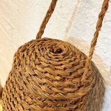 Woven straw basket