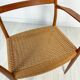 1950s Danish GS700 teak & papercord dining armchair by Arne Wahl Iversen for Glyngøre Stolefabrik