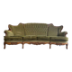 Vintage xl baroque olive green sofa