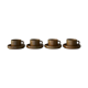 Set of 4 coffee cups in Brenne sandstone, France