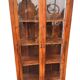 Grande vitrine / vaisselier en bois exotique. 175 cm. Deco vintage