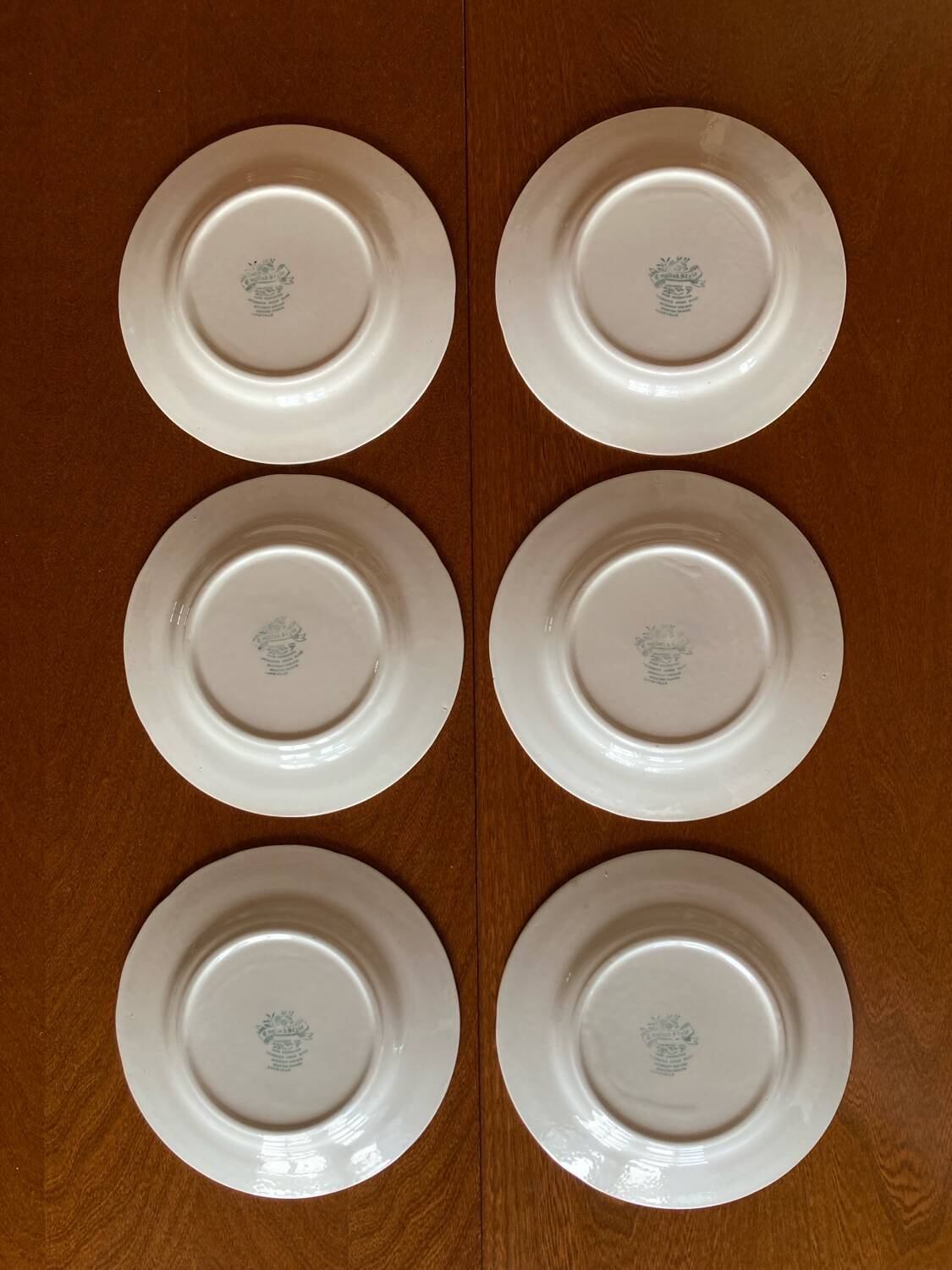 6 flat plates English Style / Lunéville France