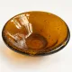 Amber bubble glass coupe attributed to Biot – Vintage