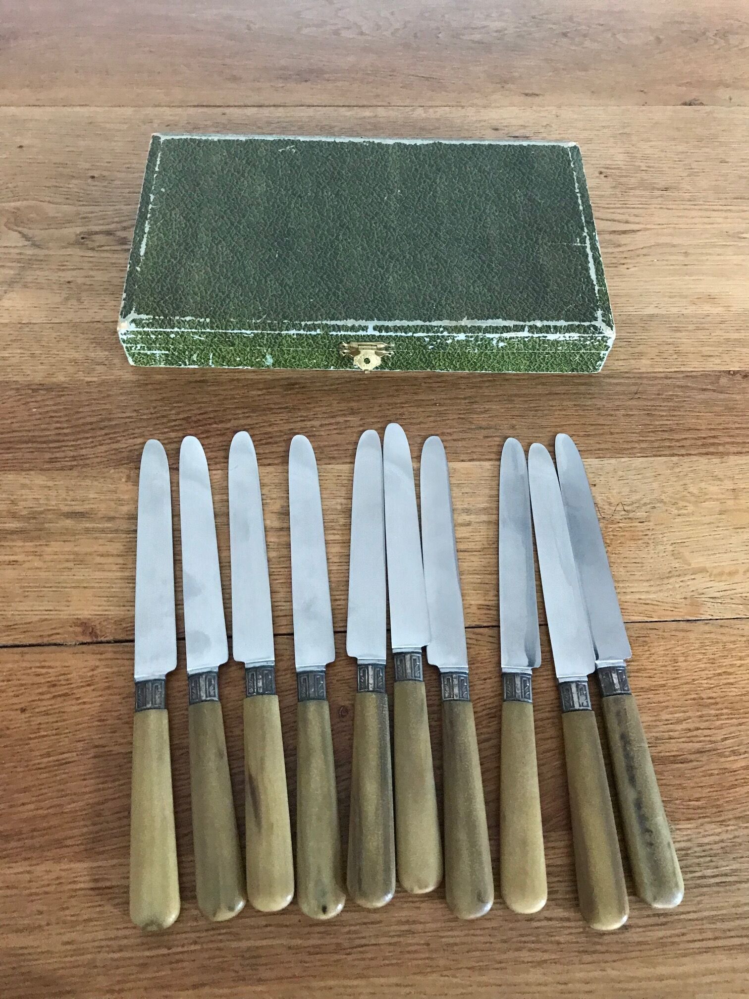 Set of 10 vintage knives