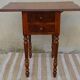 Bedside table with large flap top in burl walnut