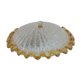 Plafonnier en verre de Murano jaune, Murano Italie, 1980