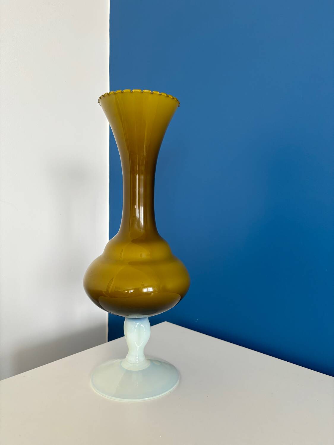 Grande opaline col tulipe kaki
