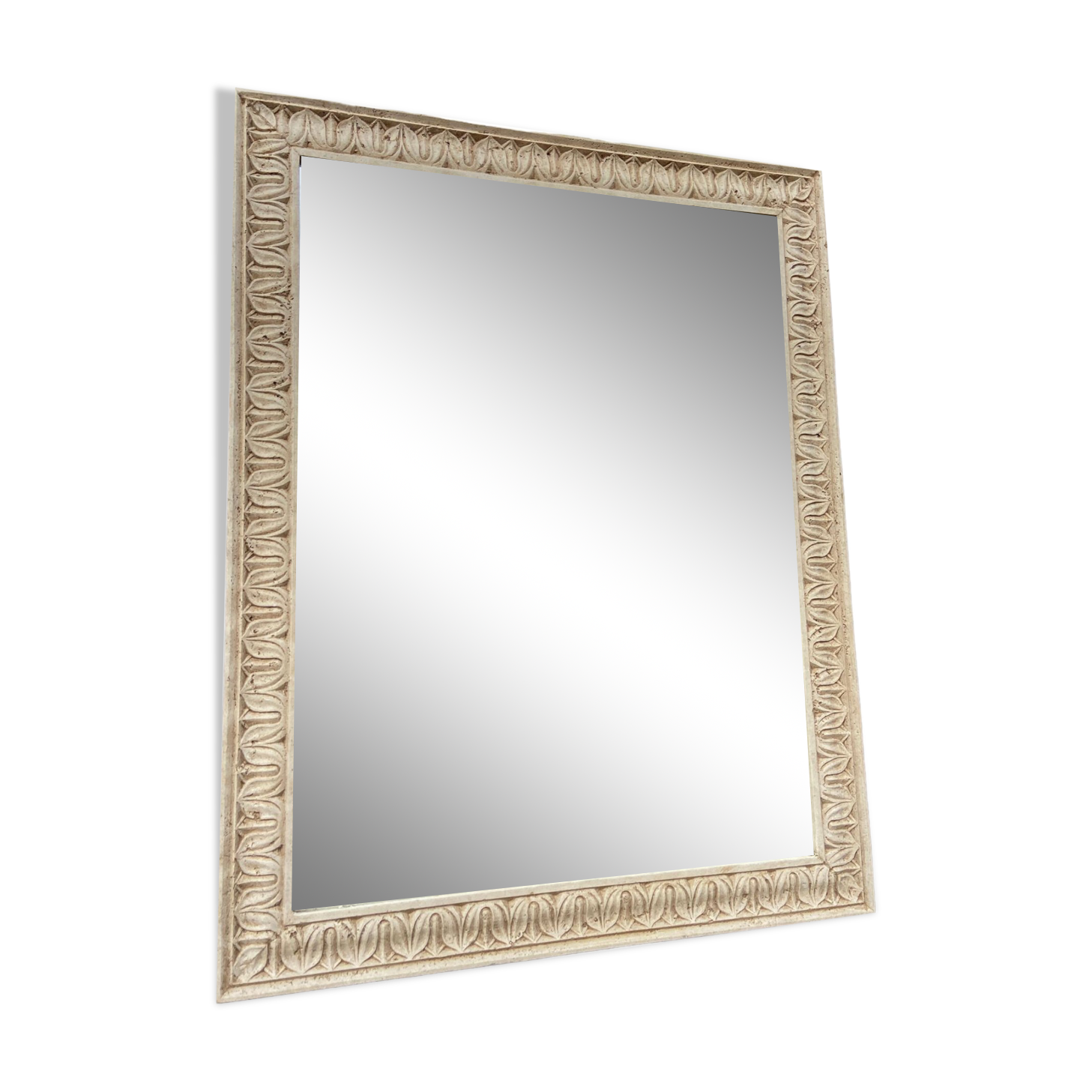 Mirror antique style in travertine from italy
