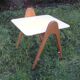 Vintage coffee table compass foot