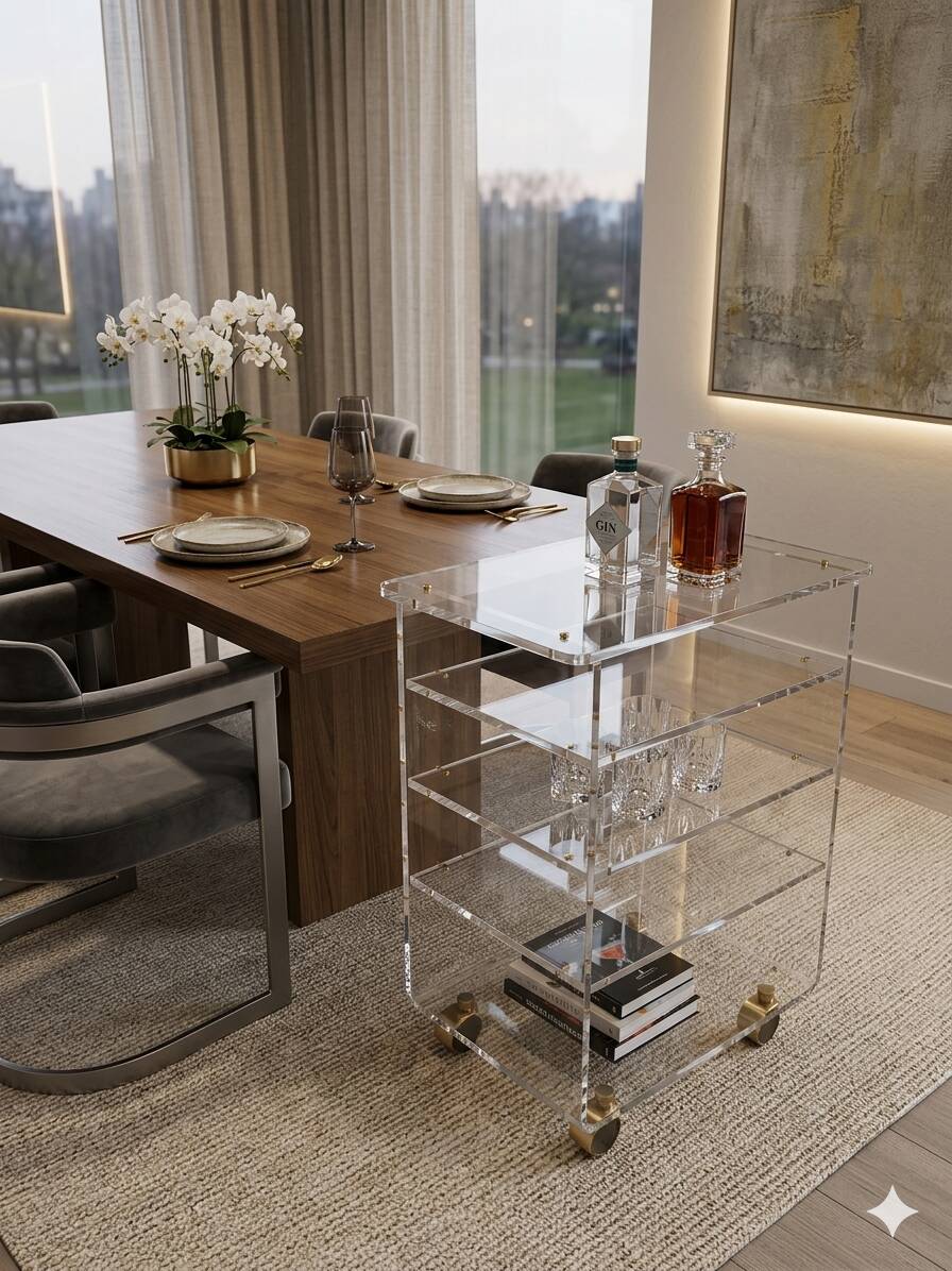 1970s plexiglass Hi-Fi furniture