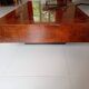Table basse marqueterie bois de loupe 1970