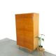Fineer vintage kledingkast met legplanken
