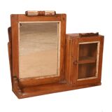 Old showcase - art deco mirror in burmese teak