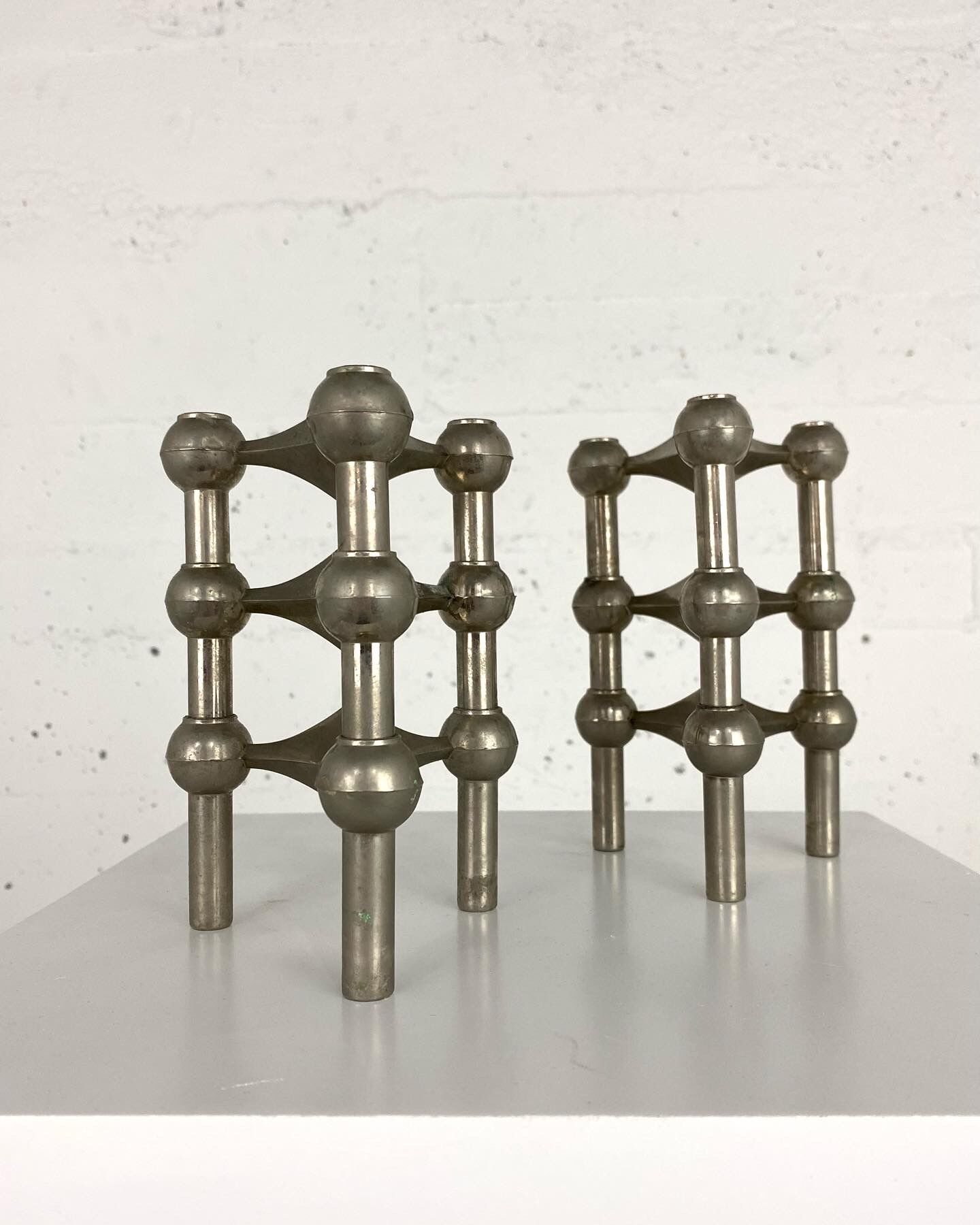 Nagel - suite of 6 "stoff" candle holders