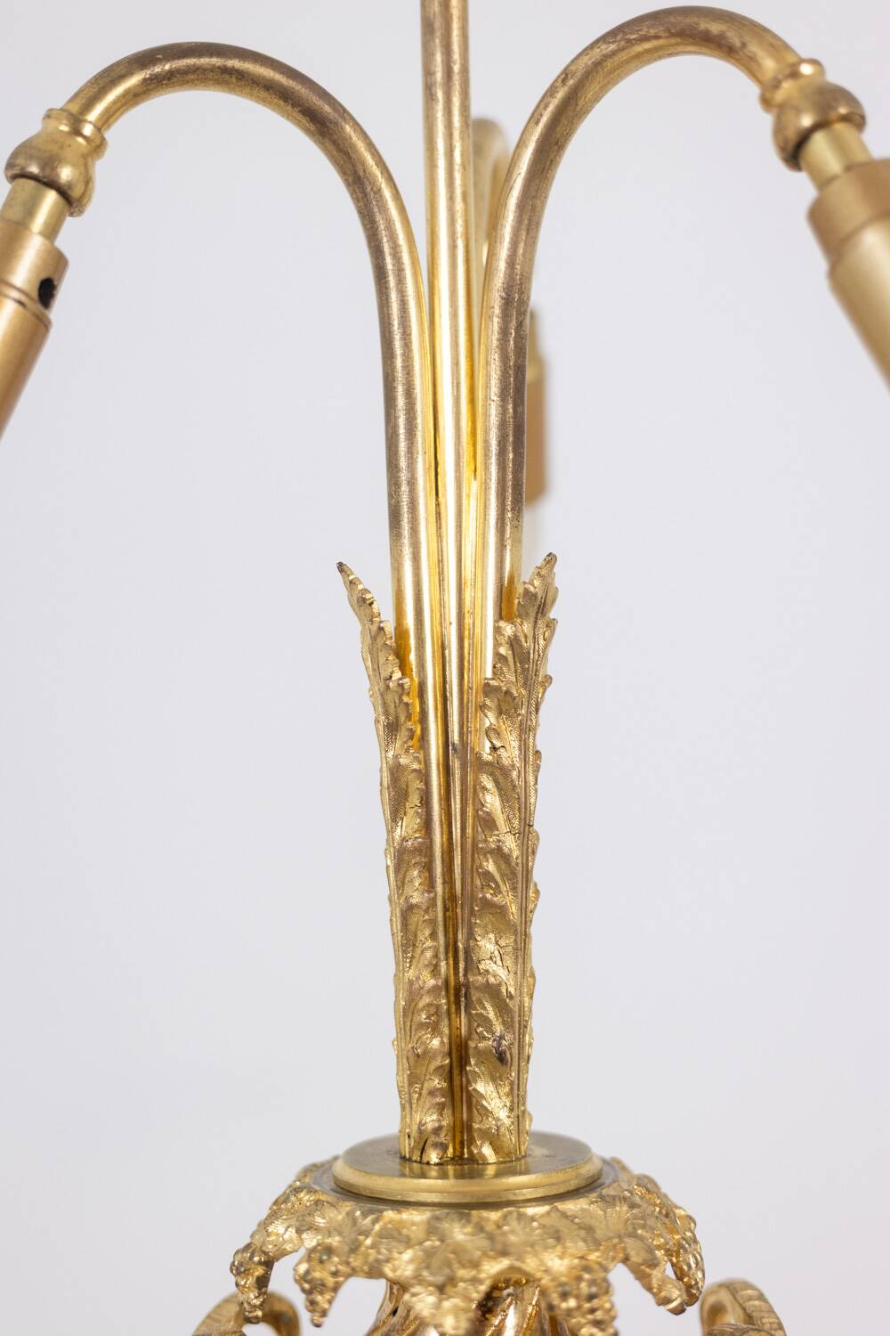 Pair of porcelain lamps decorated with bronze satyrs. Circa 1880.