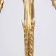 Pair of porcelain lamps decorated with bronze satyrs. Circa 1880.